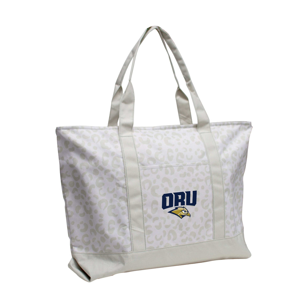 Oral Roberts Leopard Pattern Tote - Logo Brands - Flyclothing LLC