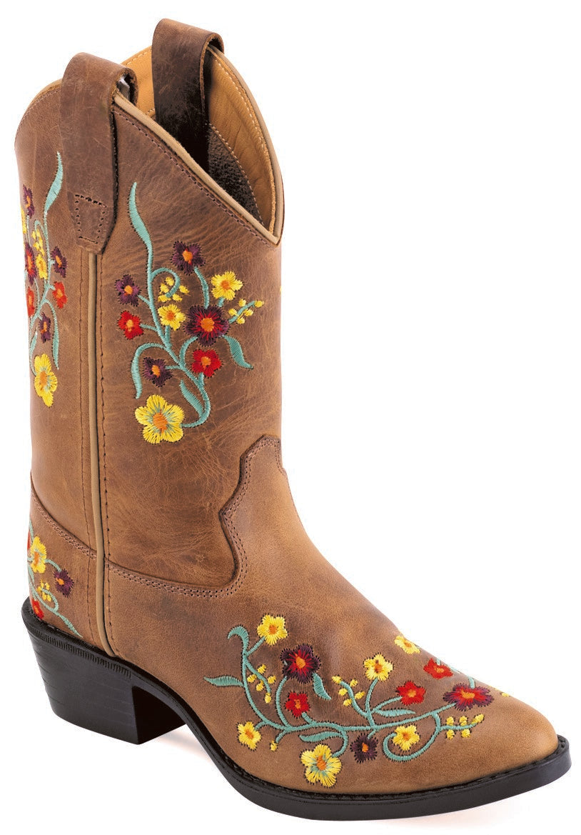 Old West Children's Western Boots Light Brown 8554 - Old West - Flyclothing LLC