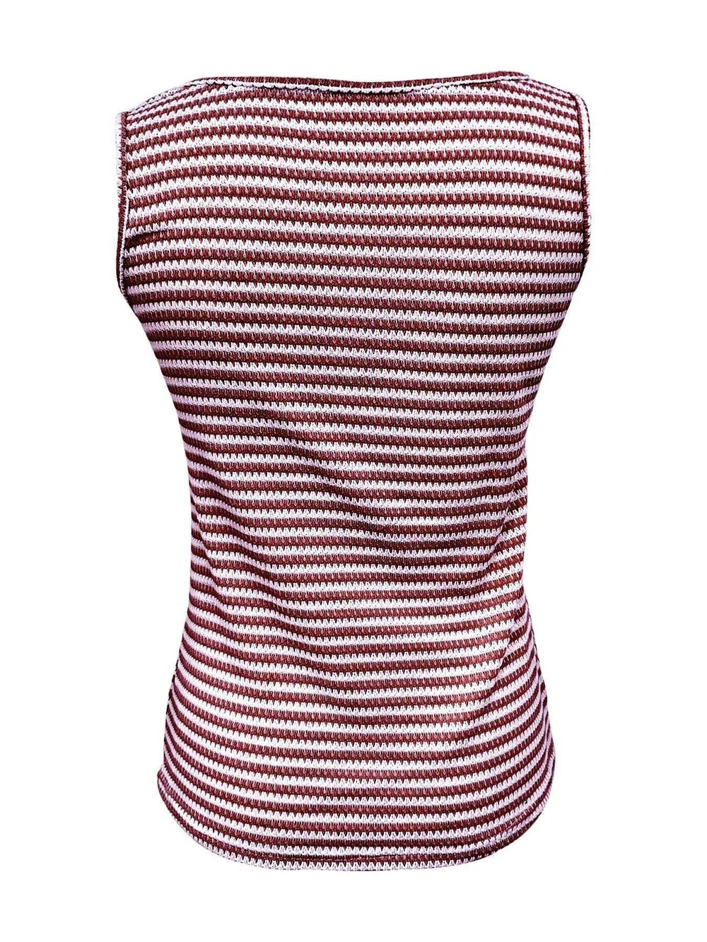 Striped Round Neck Tank Top - Trendsi - Flyclothing LLC