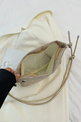 Rhinestone Knotted Strap Crossbody Bag - Trendsi