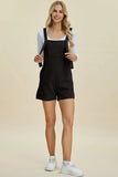 Double Take Full Size Texture Sleeveless Romper - Trendsi