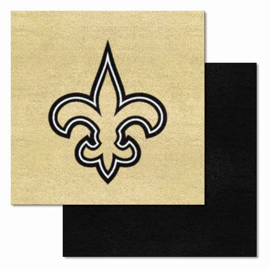 New Orleans Saints Team Carpet Tiles - 45 Sq Ft. - New Orleans Saints