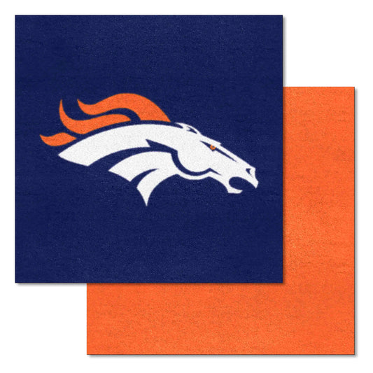 Denver Broncos Team Carpet Tiles - 45 Sq Ft. - Denver Broncos