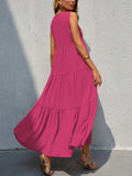 Tiered V-Neck Sleeve Dress - Trendsi - Flyclothing LLC