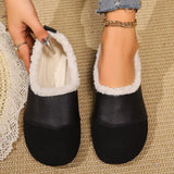 Plush-Lined Slip-Ons - Trendsi - Flyclothing LLC