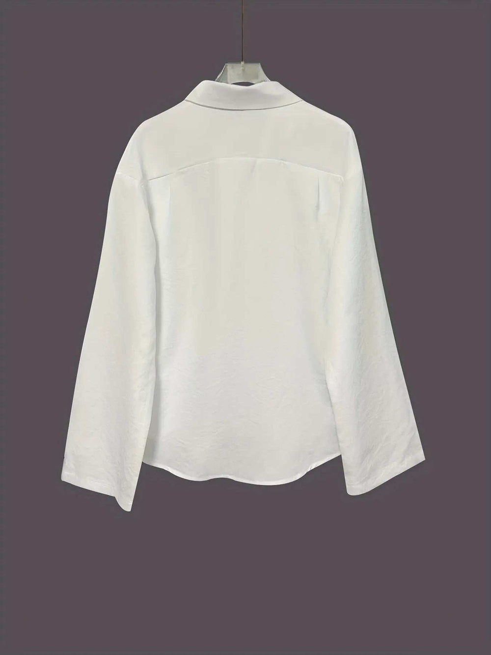 Collared Neck Long Sleeve Shirt - Trendsi - Flyclothing LLC