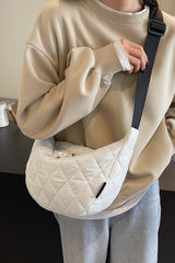 Quilted Adjustable Strap Crossbody Bag - Trendsi