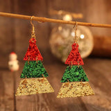 PU Leather Sequin Earrings - Trendsi