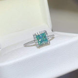 2 Carat 925 Sterling Silver Moissanite Square Shape Ring - Trendsi - Flyclothing LLC