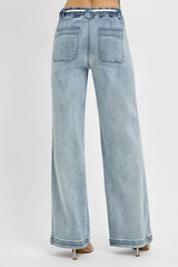 RISEN Full Size Straight Leg Jeans with Pockets Plus Size - Trendsi - Flyclothing LLC