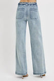 RISEN Full Size Straight Leg Jeans with Pockets Plus Size - Trendsi