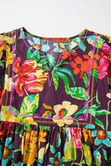 Flower Embroidered Trim Half Sleeve Blouse - Trendsi - Flyclothing LLC