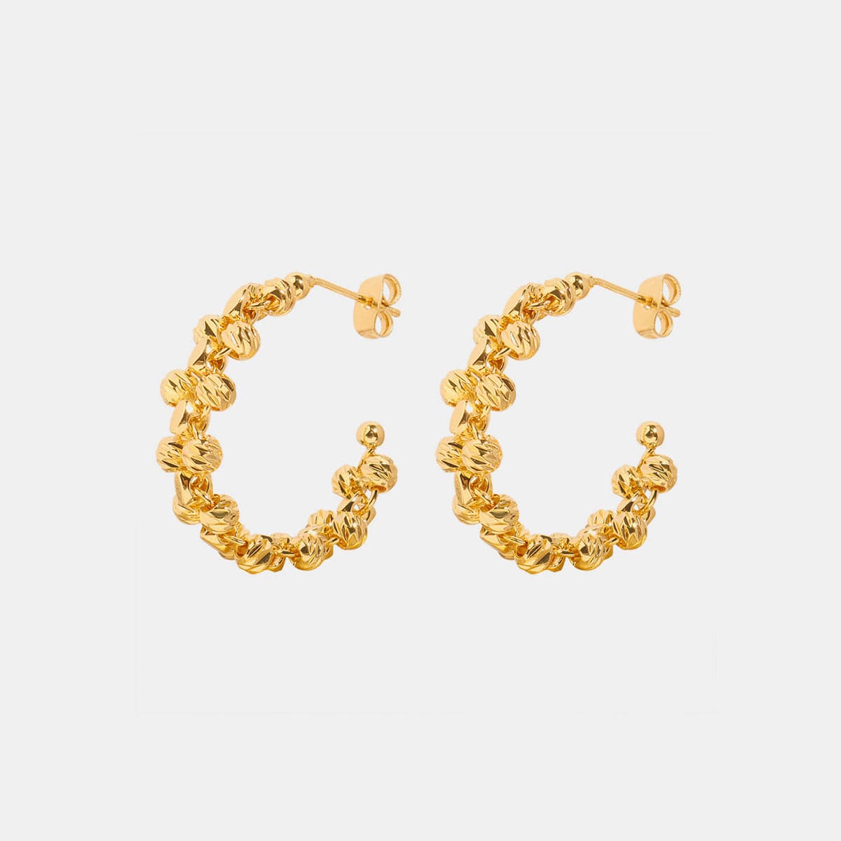 Titanium Steel C-Hoop Earrings Trendsi