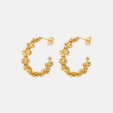 Titanium Steel C-Hoop Earrings - Trendsi - Flyclothing LLC
