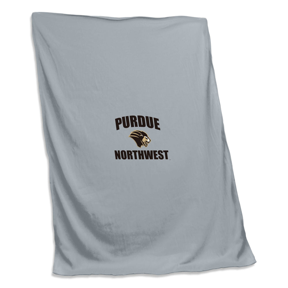 Purdue Northwest Gray Screened Sweatshirt Blanket - Logo Brands - Flyclothing LLC