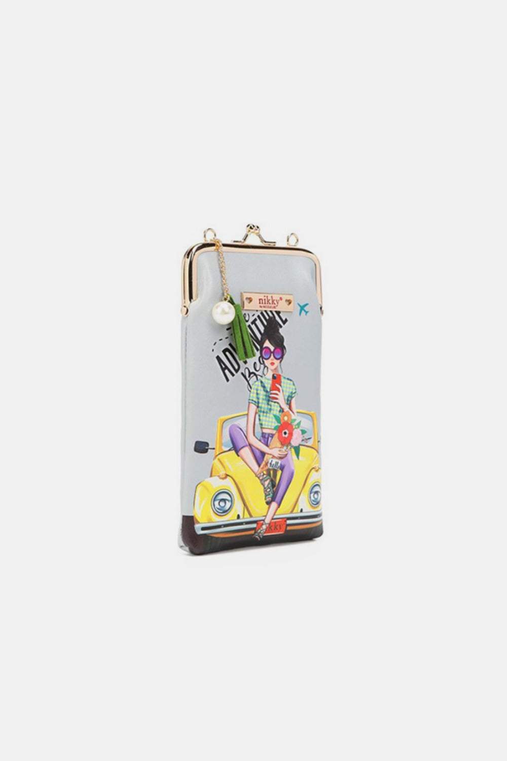 Nicole Lee USA Printed Kisslock Phone and Sunglass Purse - Trendsi - Flyclothing LLC