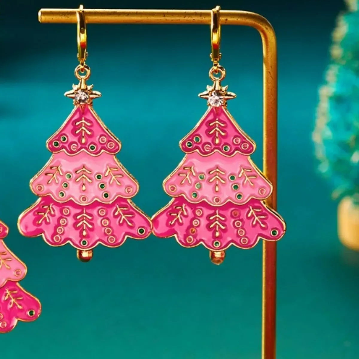 Christmas Tree Dangle Earrings - Trendsi - Flyclothing LLC