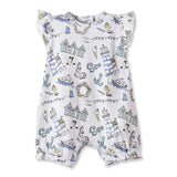 Seashore Bubble Romper – Bamboo Baby Girl Outfit - Tesa Babe - Flyclothing LLC