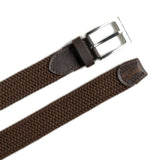 Braided Brown Canvas Belt - Classy Leather Bags - Flyclothing LLC