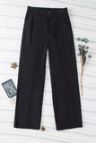 Half Elastic Waist Straight Pants - Trendsi - Flyclothing LLC
