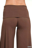 Zenana Fold Over Waist Comfy Wide Leg Pants - Trendsi - Flyclothing LLC