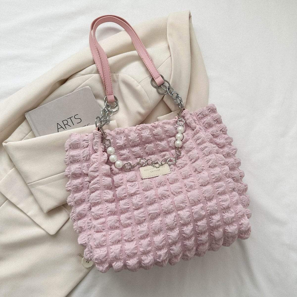 Bubble Textured Tote Bag - Trendsi - Flyclothing LLC
