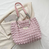 Bubble Textured Tote Bag - Trendsi - Flyclothing LLC