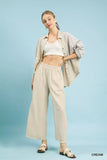 Umgee Frayed Hem Wide Leg Pants - Trendsi - Flyclothing LLC