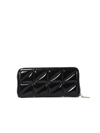 PU Leather Solid Color Wallet - Trendsi