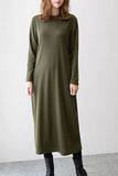 Casual Long Sleeve Midi Dress - Trendsi - Flyclothing LLC