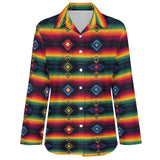 Baha Ranch Colores de Mexico Festival Button Up Blouse