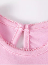 Children's Bunny Applique Ruffle Sleeve Dress - Trendsi - Flyclothing LLC