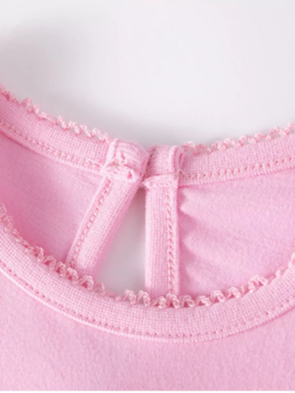 Children's Bunny Applique Ruffle Sleeve Dress - Trendsi - Flyclothing LLC