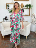 Double Take Full Size Half Sleeve Wide Leg Jumpsuit - Trendsi - Flyclothing LLC