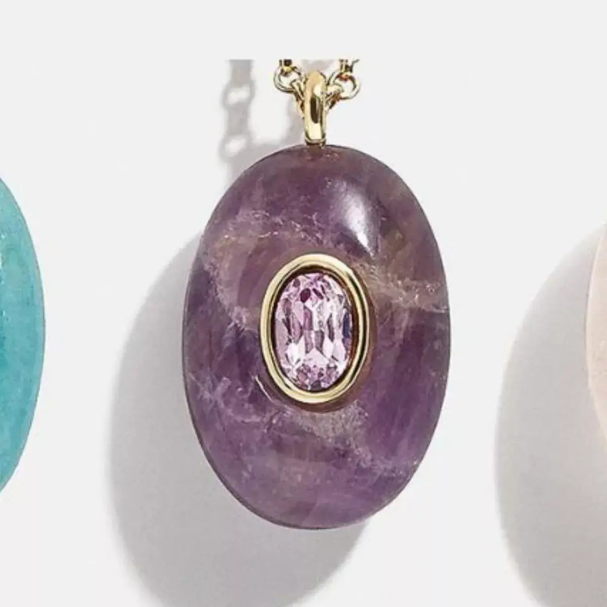 Natural Stone Pendant Necklace - Trendsi - Flyclothing LLC