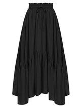 Smocked Waist Band Ruched Layered Skirt - Trendsi - Flyclothing LLC