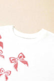 Bow Round Neck Long Sleeve Sweatshirt - Trendsi - Flyclothing LLC