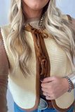 Tie-Front Sweater Vest - Trendsi - Flyclothing LLC