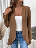 Open Front Long Sleeve Cardigan - Trendsi