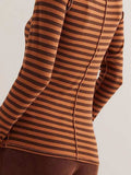 Exposed Seam Striped Turtleneck Long Sleeve T-Shirt - Trendsi - Flyclothing LLC