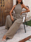 Printed Wide Leg Sleeveless Jumpsuit - Trendsi - Flyclothing LLC
