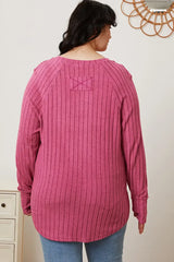 Basic Bae Full Size Ribbed Thumbhole Sleeve T-Shirt - ShopBasicbae - Flyclothing LLC