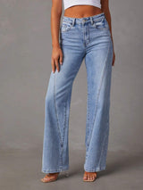 High Waist Straight Jeans with Pockets - Trendsi - Flyclothing LLC