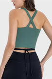 Crisscross Grecian Neck Active Cami - Trendsi - Flyclothing LLC