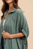 Annie Wear Checkered Button Up Half Sleeve Shirt - Trendsi