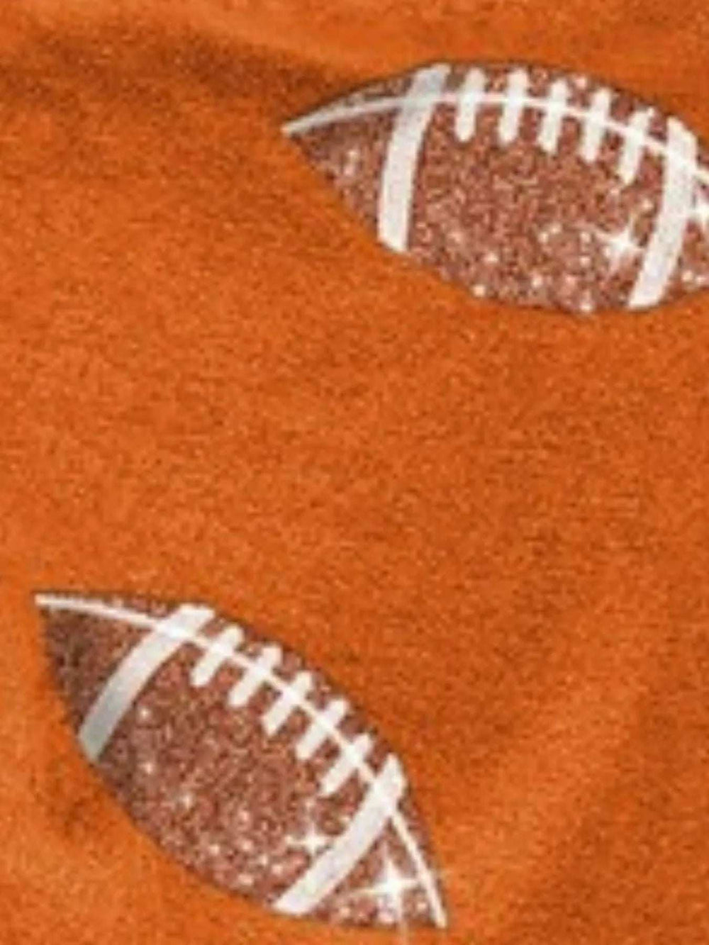 BiBi Football Sequin Embroidery Vintage Washed Top - Trendsi - Flyclothing LLC