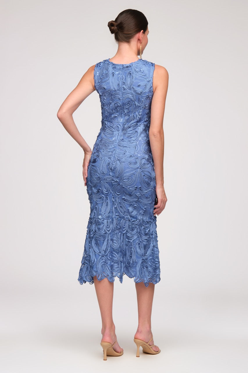 Meli Soutache Tea Length Dress - JS Collections - Flyclothing LLC