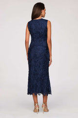 Meli Soutache Tea Length Dress - JS Collections - Flyclothing LLC