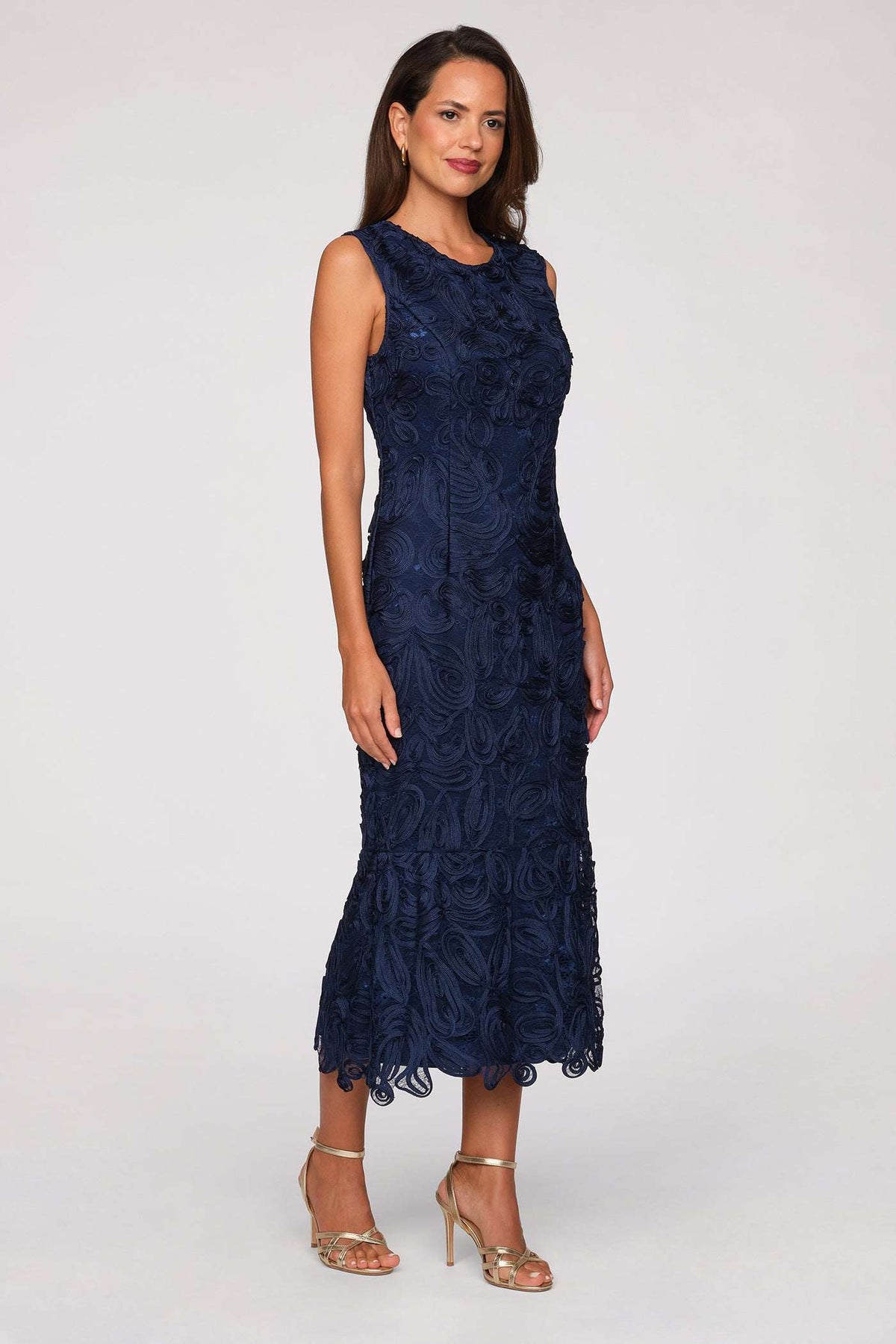 Meli Soutache Tea Length Dress - JS Collections - Flyclothing LLC
