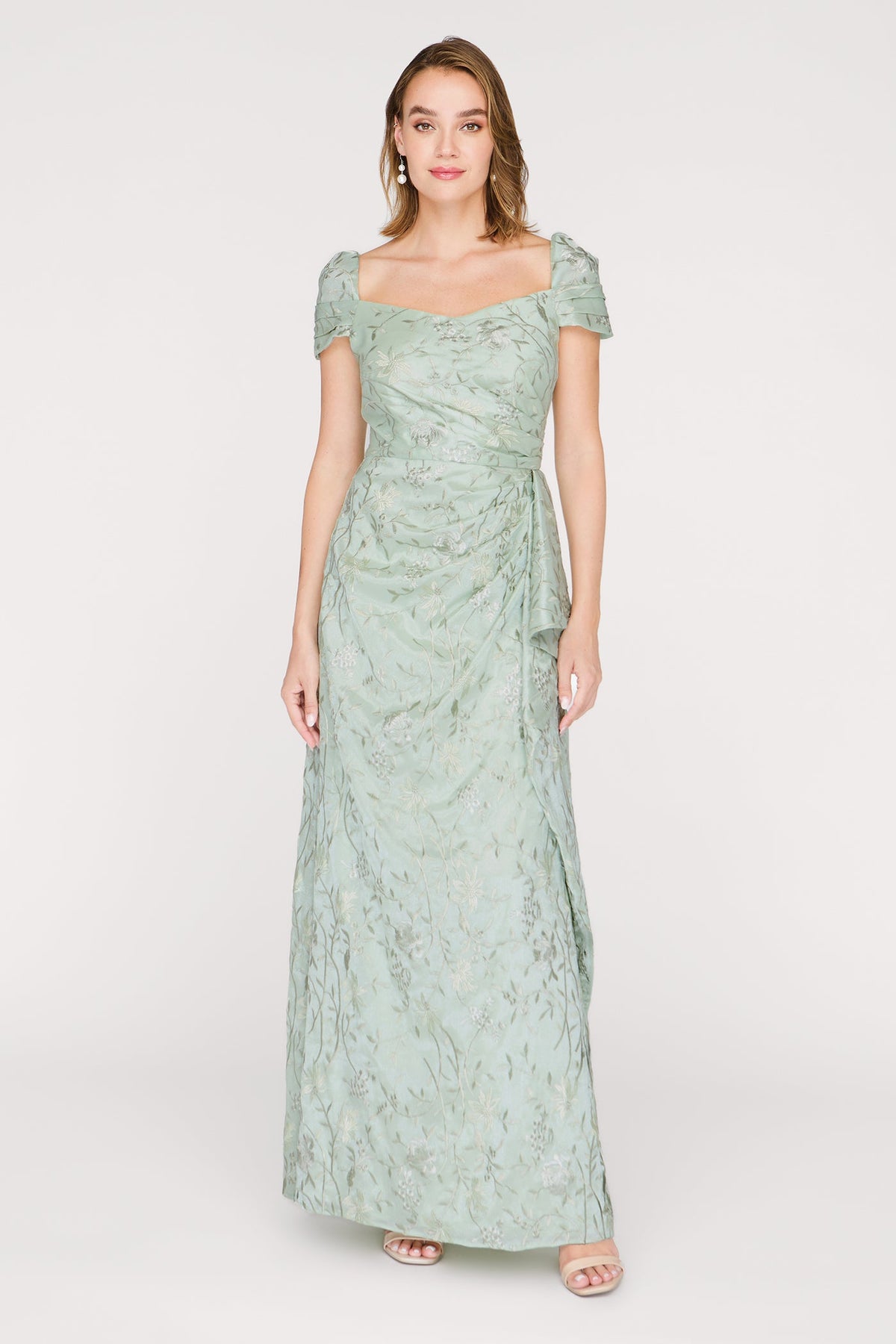 Blossom Cascade Detail Gown - JS Collections - Flyclothing LLC